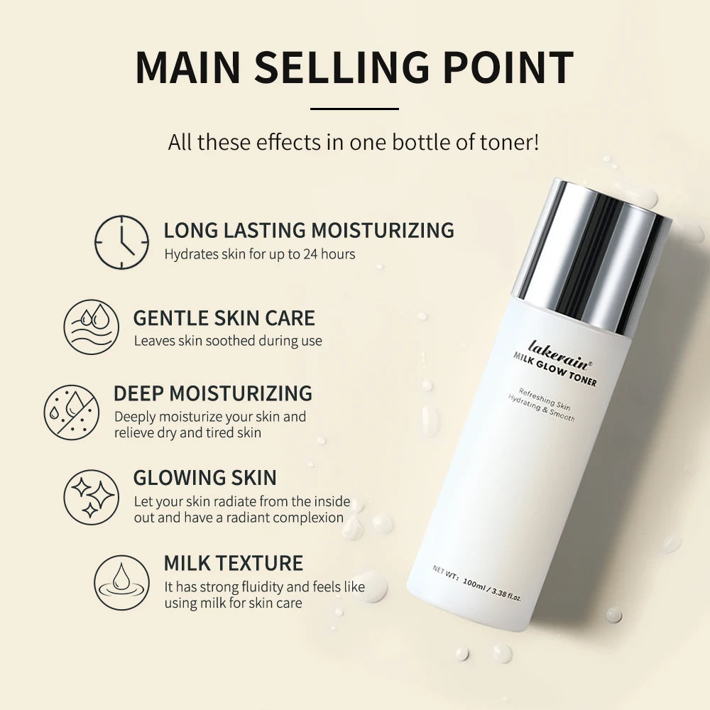 Brightening Milk Glow Toner for Hydrated Skin - 3