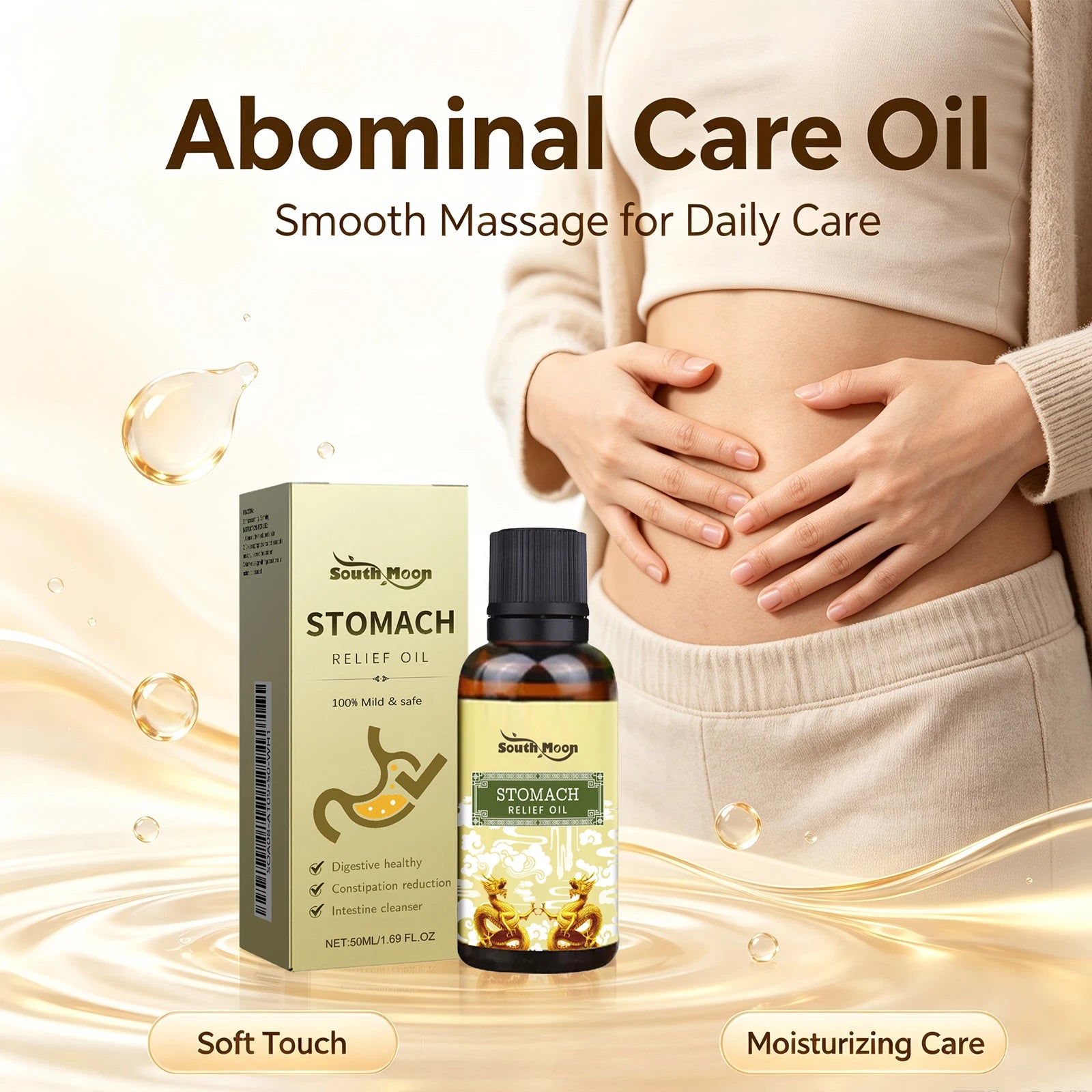 Herbal Abdominal Massage Oil for Natural Stomach Relief - 4