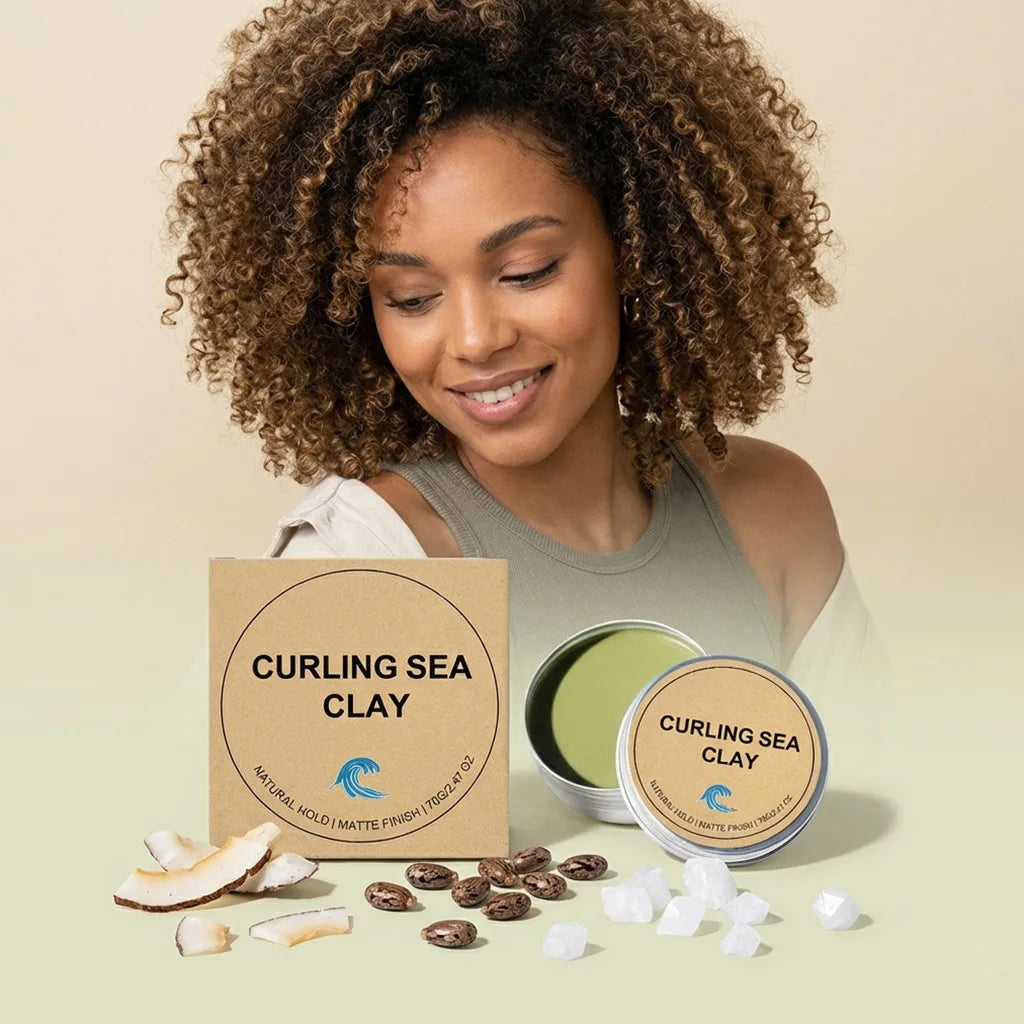 Curling Sea Clay Hair Styling Pomade 70g Matte Finish Natural Hold - 1