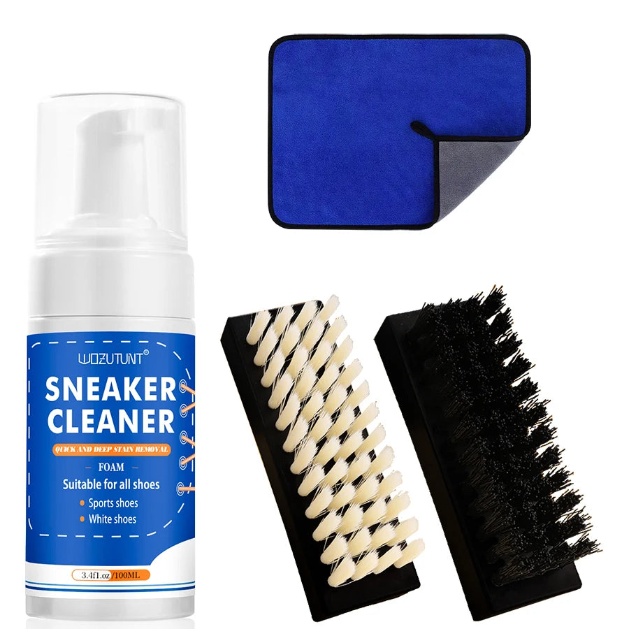 Sneaker Cleaner Kit Shoe Cleaning Foam Set for Canvas Leather and Suede