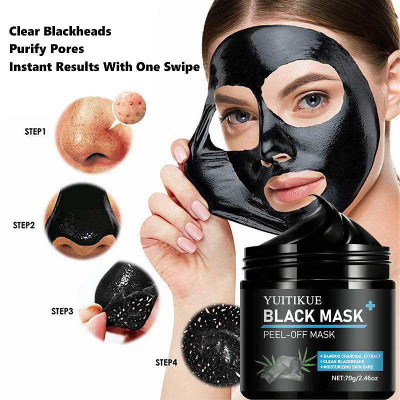 YUITIKUE Bamboo Charcoal Peel Off Mask Blackhead Remover Face Treatment - 12