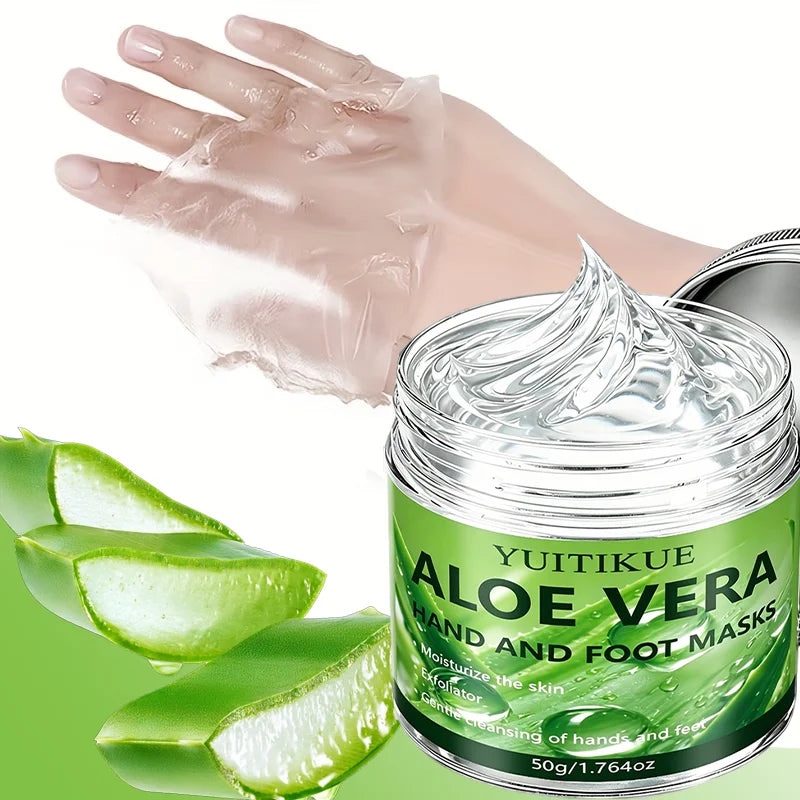 YUITIKUE Aloe Vera Hand and Foot Mask Deep Hydrating Exfoliating Cream - 11