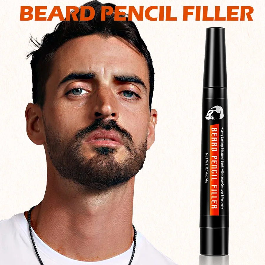 Beard Filler Pen and Brush Kit Waterproof Mustache Grooming Tool - 2