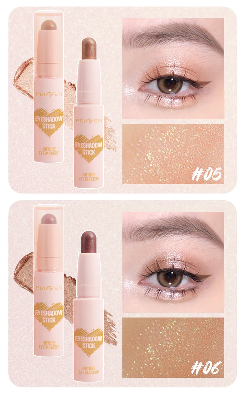 Peiyen 6 Piece Pearlescent Eyeshadow Stick Set Waterproof Shimmer Makeup - 17