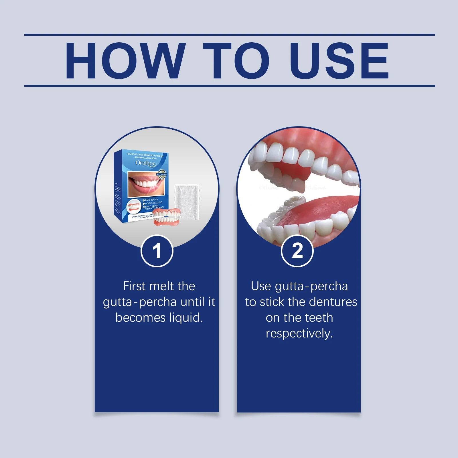 Cosmetic Temporary Denture Kit for Instant Smile Restoration - 12