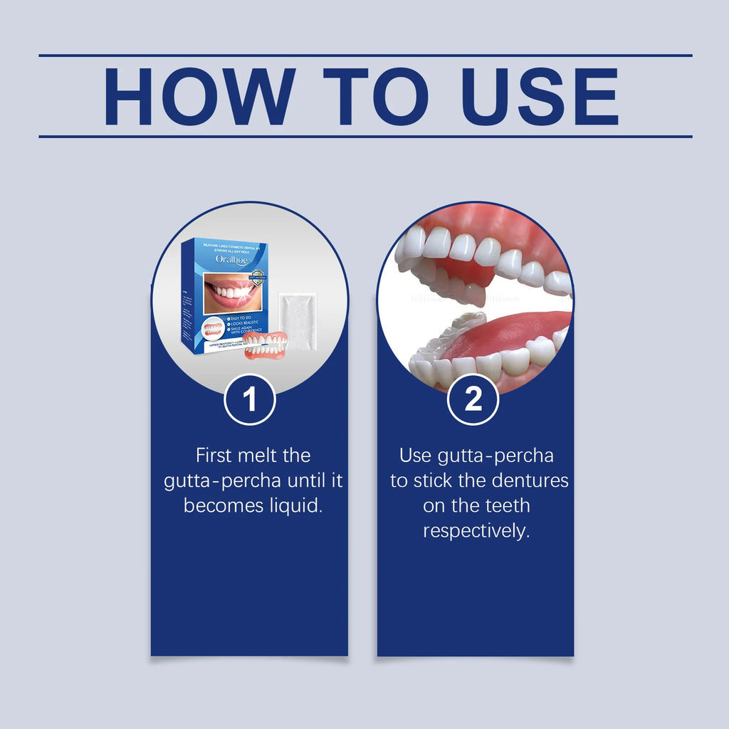 Cosmetic Temporary Denture Kit for Instant Smile Restoration