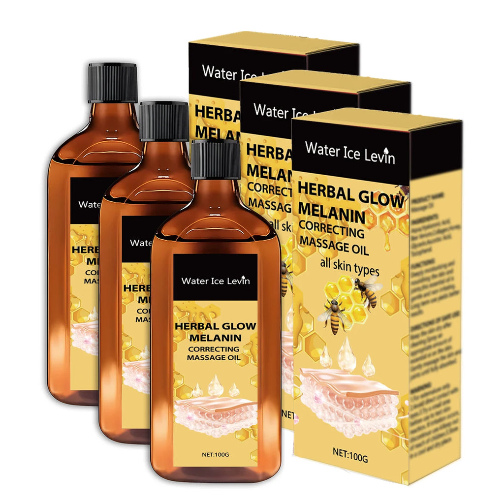 Herbal Glow Melanin Correcting Massage Oil Brightening Body Treatment