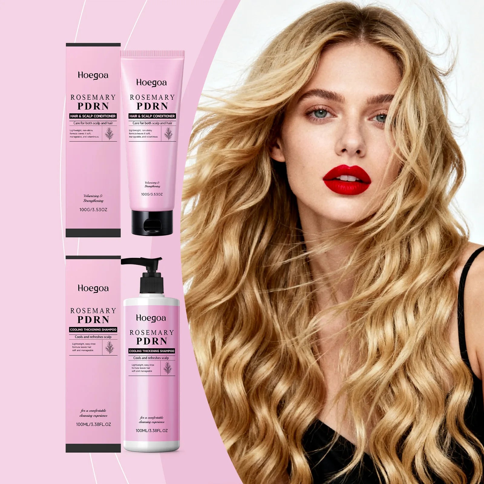 Rosemary PDRN Hair Thickening Shampoo and Conditioner Set