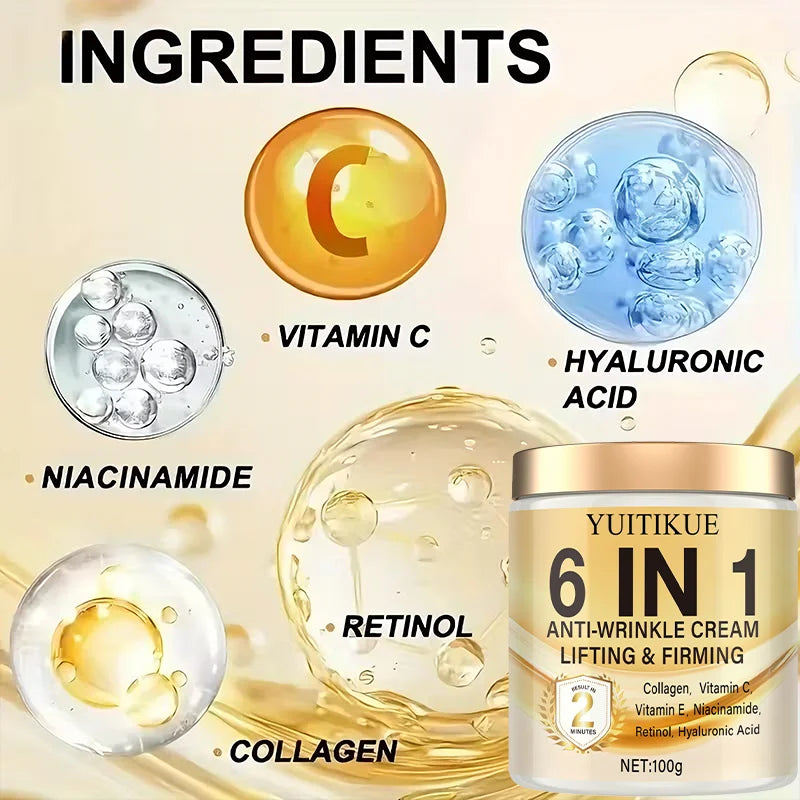 6-in-1 Anti-Wrinkle Face Cream Collagen Firming Moisturizer - 8