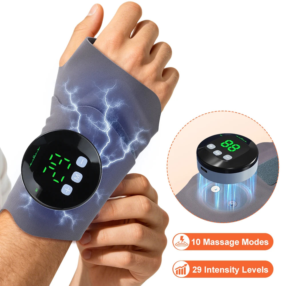 Electric Microcurrent Wrist Massager for Pain Relief