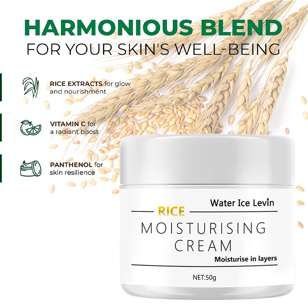 Water Ice Levin Rice Moisturizing Face Cream Hydrating Anti Aging