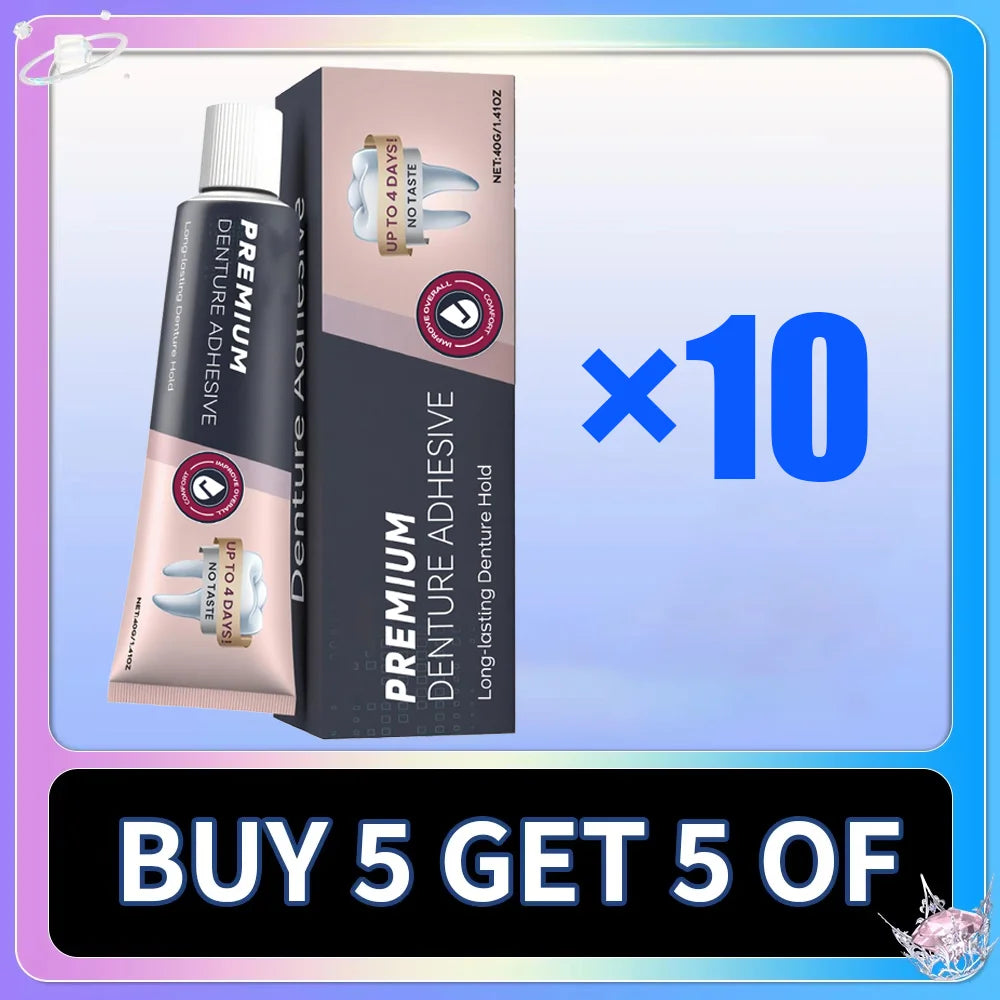 Waterproof Zinc-Free Denture Adhesive Cream for All-Day Hold - 8