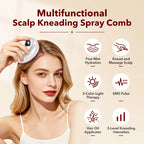 Electric Scalp Massager and Hair Oil Applicator with LED Light Therapy