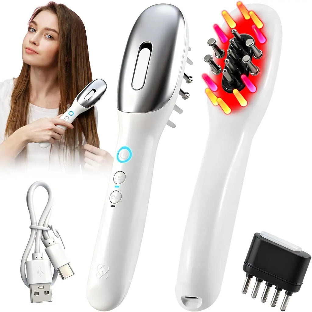 Electric Scalp Massager and Hair Oil Applicator Comb