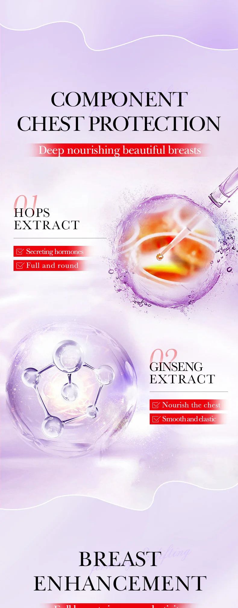 Sadoer Breast Enhancement Care Set Firming Cream and Essential Oil