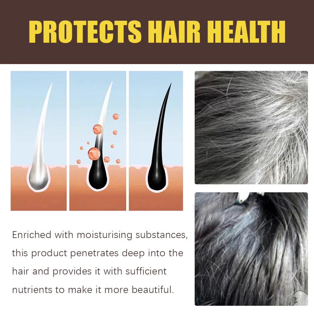3-in-1 Brown Hair Color Shampoo 100ml