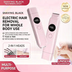 2-in-1 Painless Electric Hair Trimmer for Face and Body