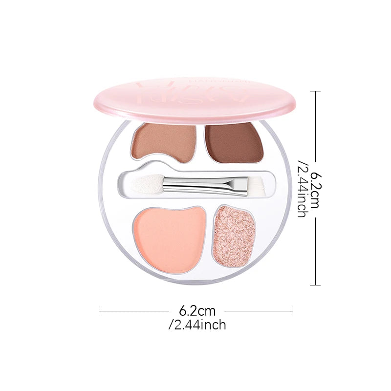 4 Color Eyeshadow Palette Waterproof Matte and Shimmer Makeup Kit