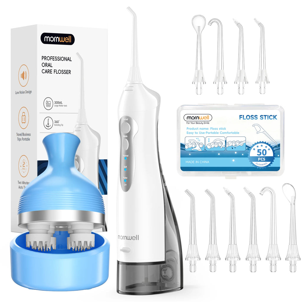 Portable Oral Irrigator and Electric Scalp Massager Kit