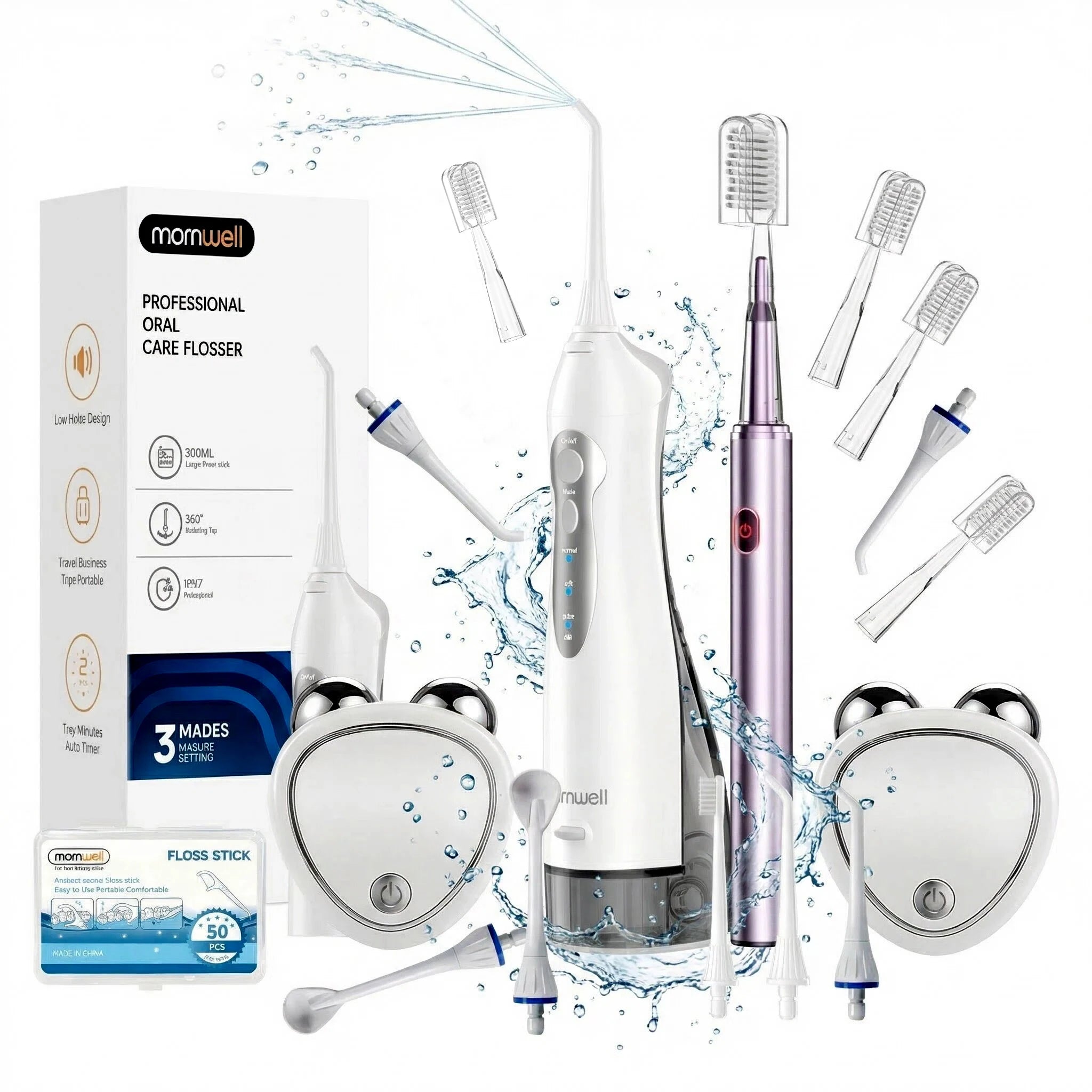 Professional Oral Care Kit with Water Flosser and Electric Toothbrush - 1