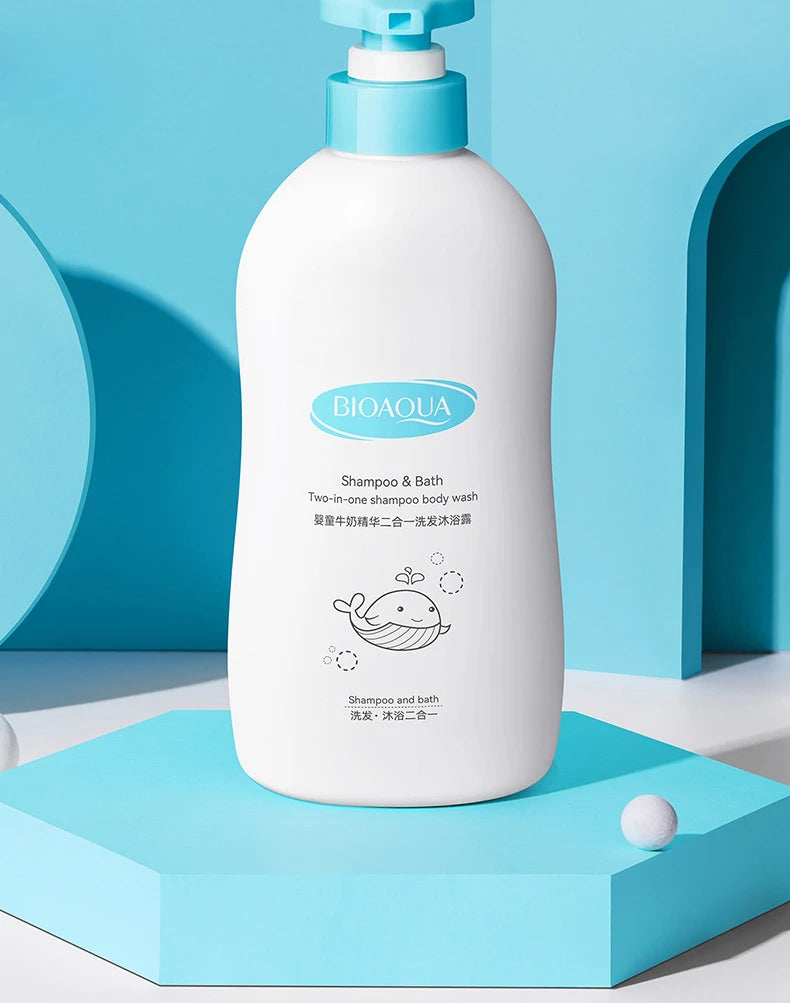 Bioaqua 2-in-1 Baby Shampoo and Body Wash Moisturizing Kids Shower Gel - 13