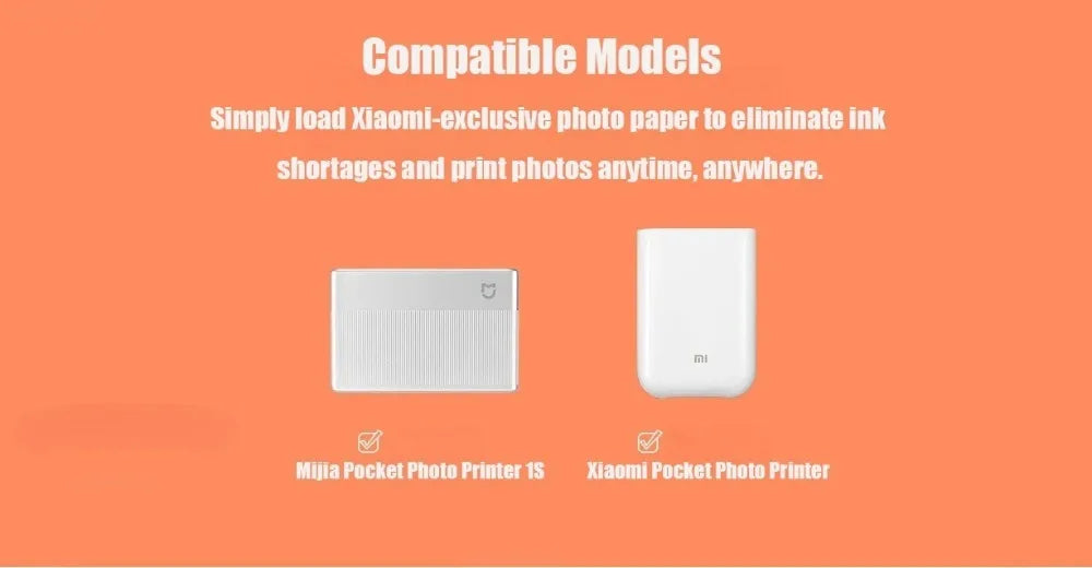 Mijia ZINK Pocket Printer Paper Self-Adhesive Photo Printing Sheets - 9