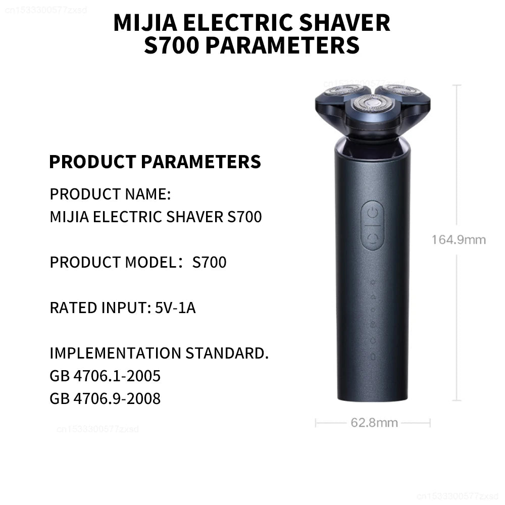 Mijia S700 Electric Shaver Rotary Beard Trimmer Waterproof Razor - 23