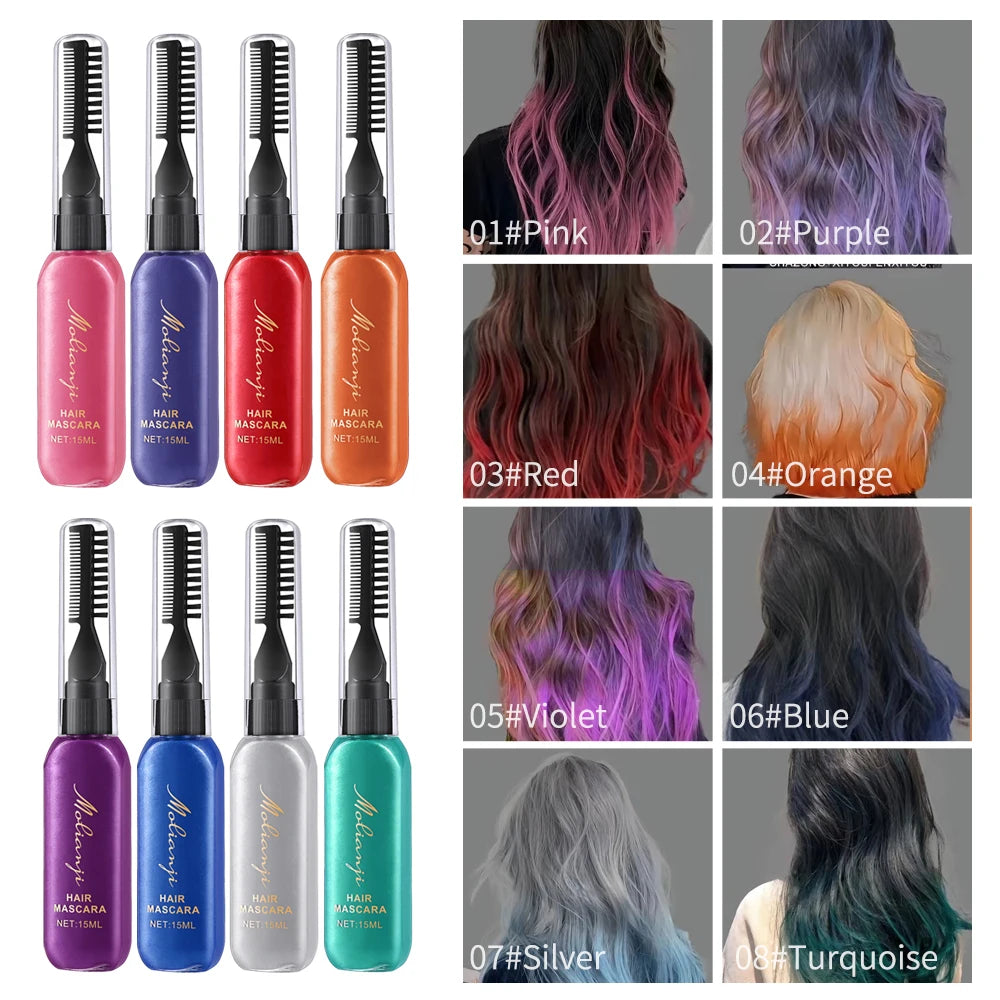 Disposable Colored Hair and Eyelash Dye Mascara 15ml