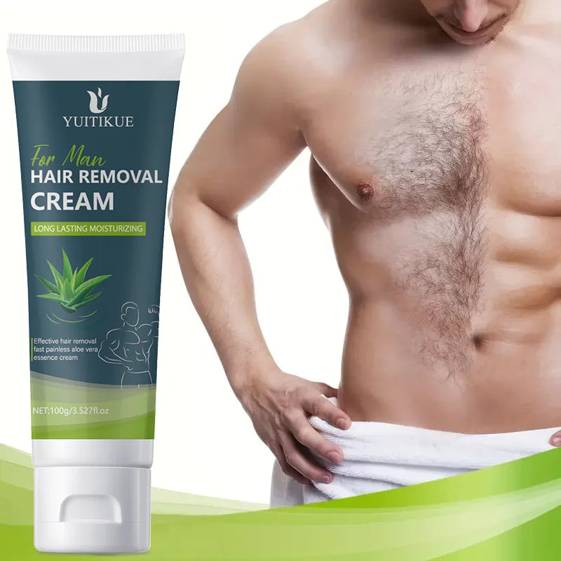 Mens Hair Removal Cream Painless Body Depilatory Cream 100g - 1