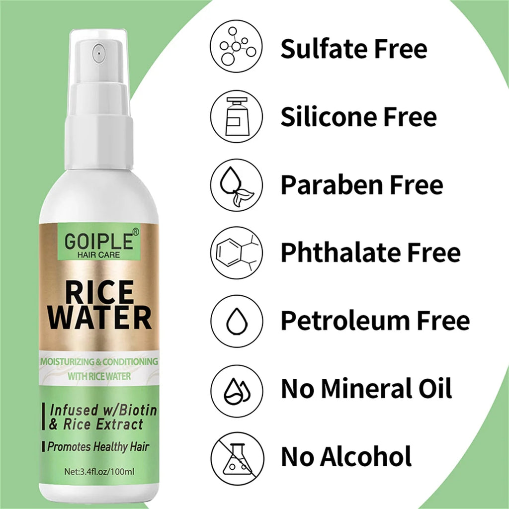 Goiple Rice Water Hair Growth Spray for Damaged and Frizzy Hair 100ml