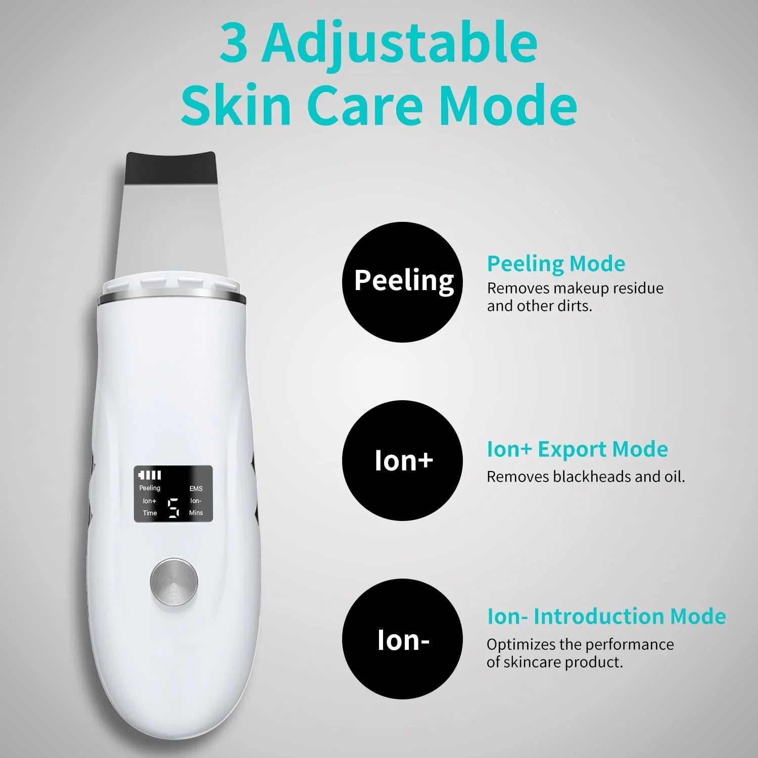 Ultrasonic Facial Skin Scrubber and Pore Cleaner - 5