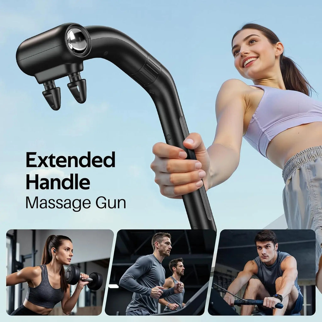 Dual-Head Percussion Massage Gun for Deep Tissue Muscle Relief