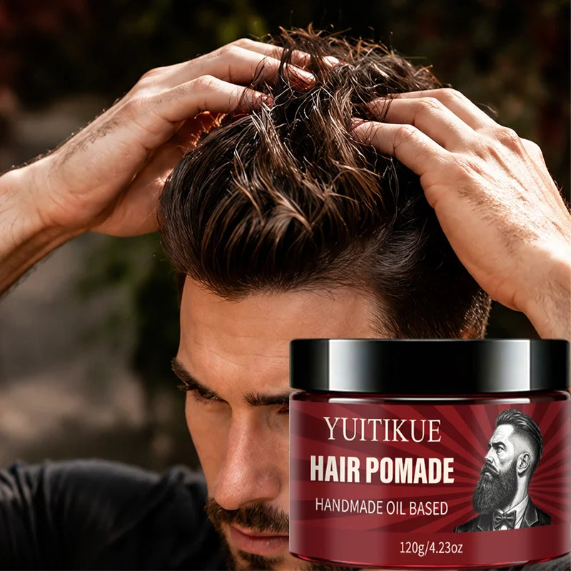 YUITIKUE Men Hair Styling Pomade Hard Hold Long Lasting Shine Wax - 3