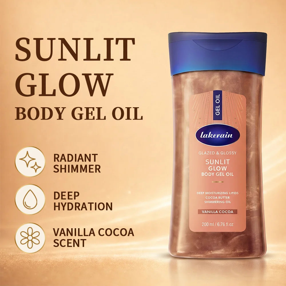 Sunlit Glow Shimmer Body Oil with Vanilla and Cocoa