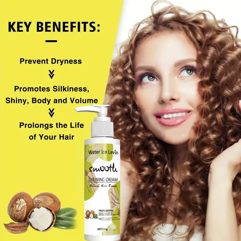 Water Ice Levin Curling Cream Anti Frizz Hair Defining Styling Lotion