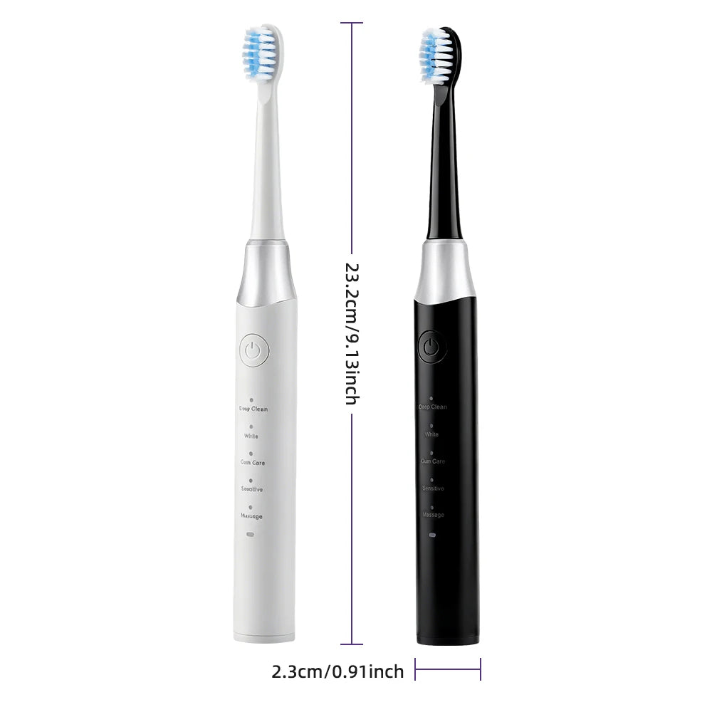 Rechargeable Electric Sonic Toothbrush with 5 Modes and Smart Timer