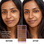 8-Shade Cream Concealer Palette for Face Contouring and Highlighting