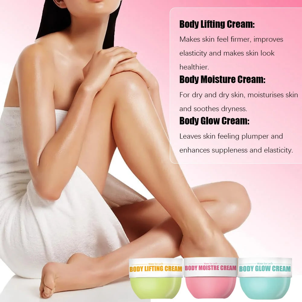 Water Ice Levin Body Glow Cream Firming and Moisturizing Lifting Set