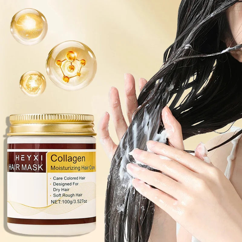 HEYXI Collagen Moisturizing Hair Mask for Dry and Colored Hair 100g - 3