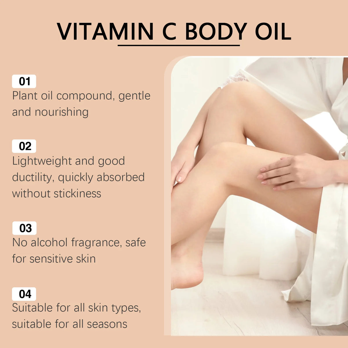 Vitamin C Brightening Body Oil for Hydrated Skin