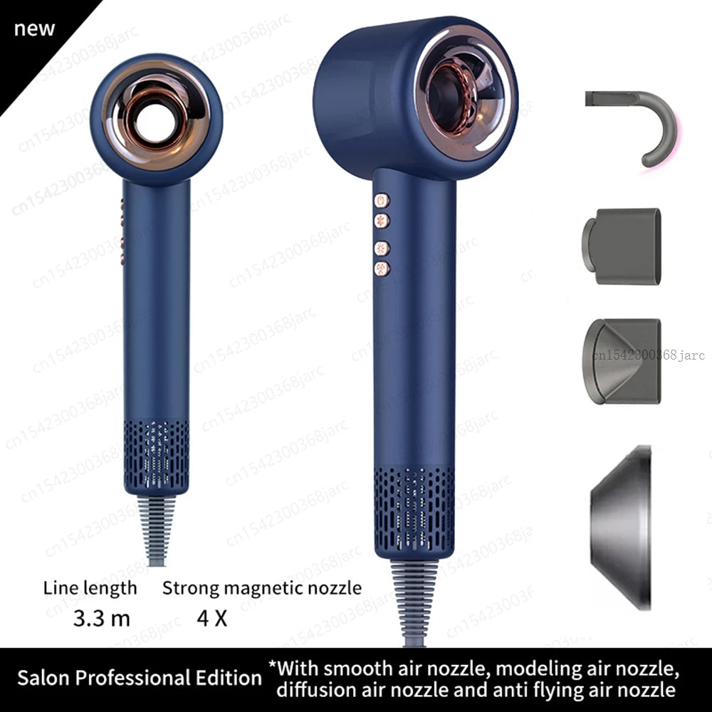 Professional Ionic Hair Dryer - Fast Dry Blow Dryer with Styling Nozzles - 27