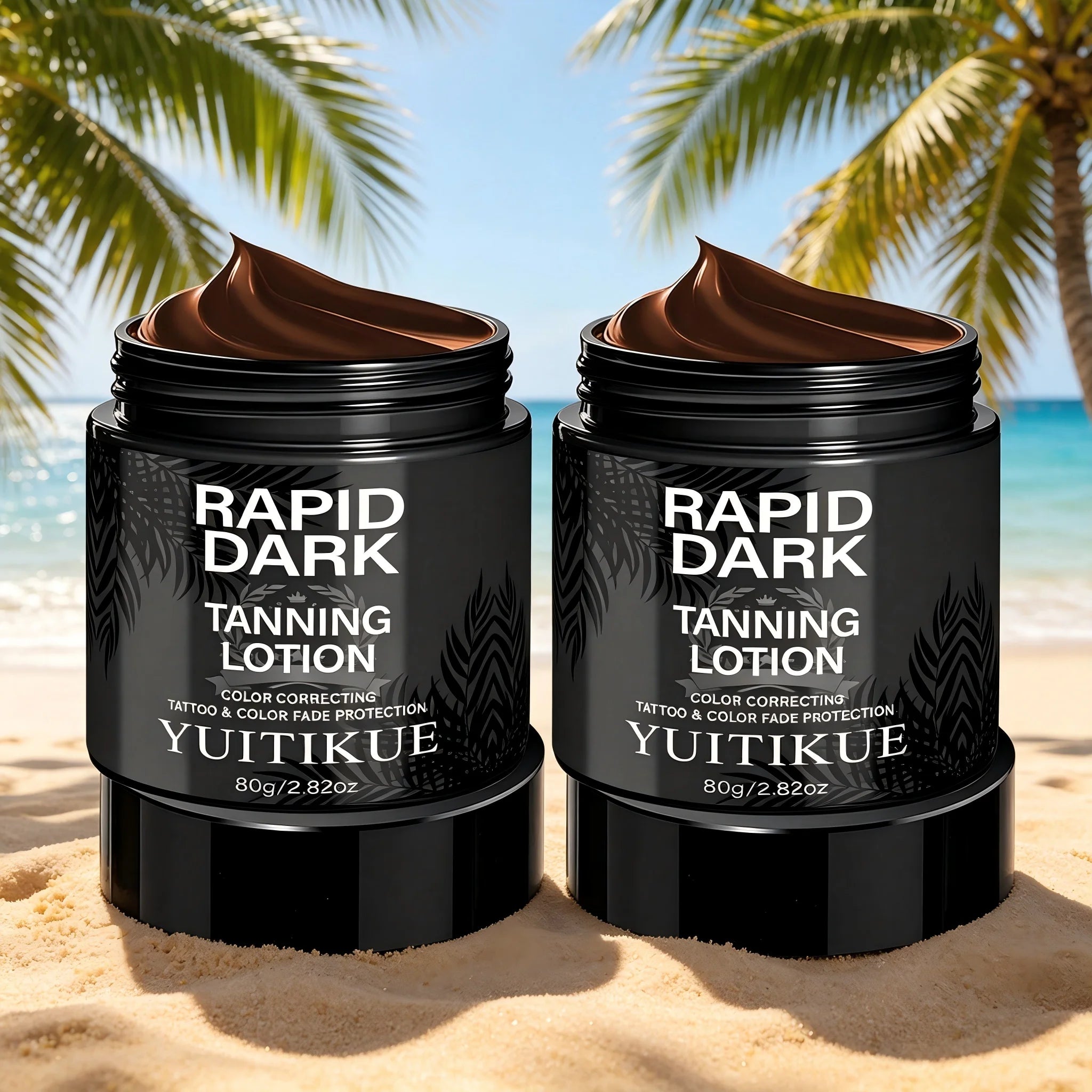 YUITIKUE Rapid Dark Tanning Lotion Bronzer and Tattoo Color Protector - 15