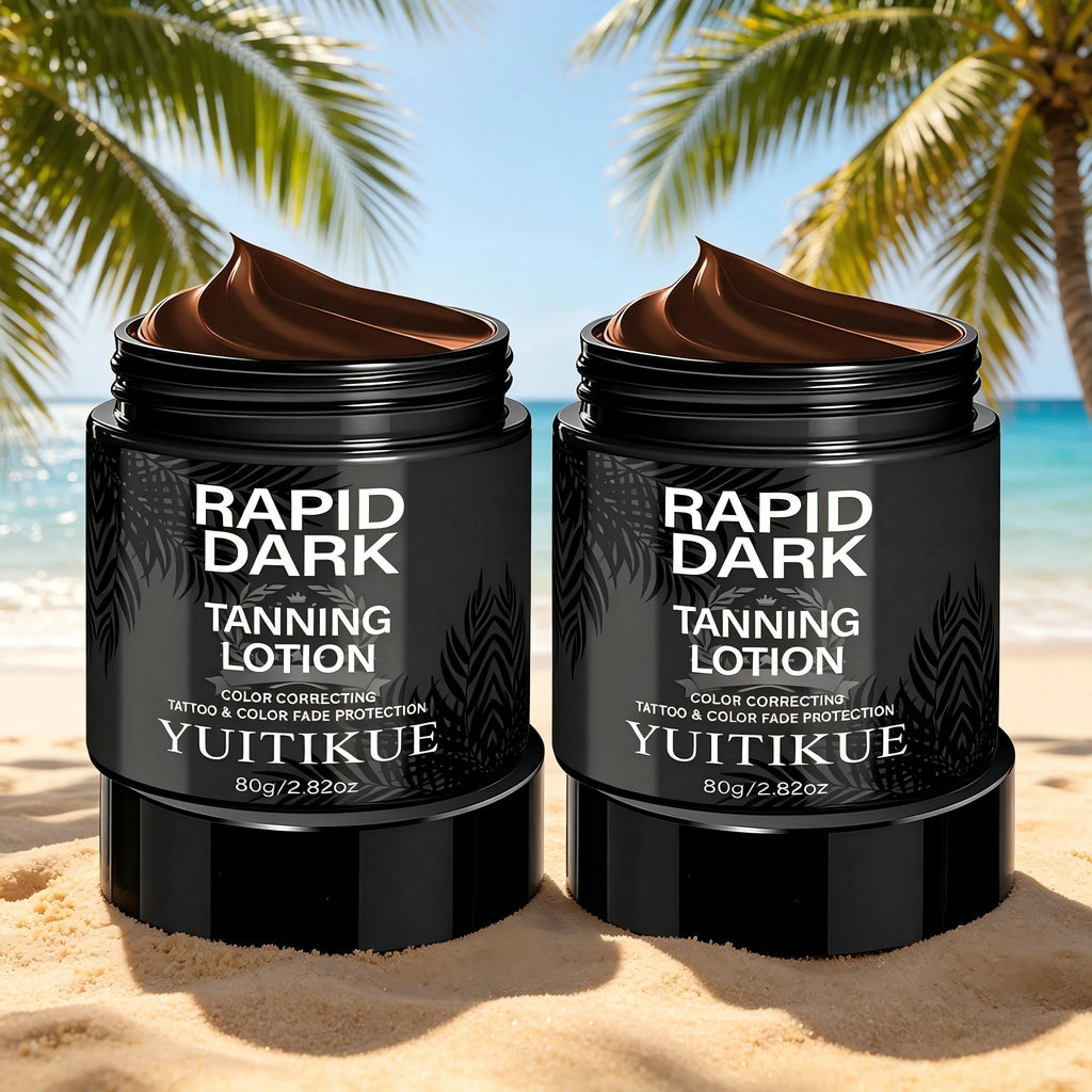 YUITIKUE Rapid Dark Tanning Lotion Bronzer and Tattoo Color Protector