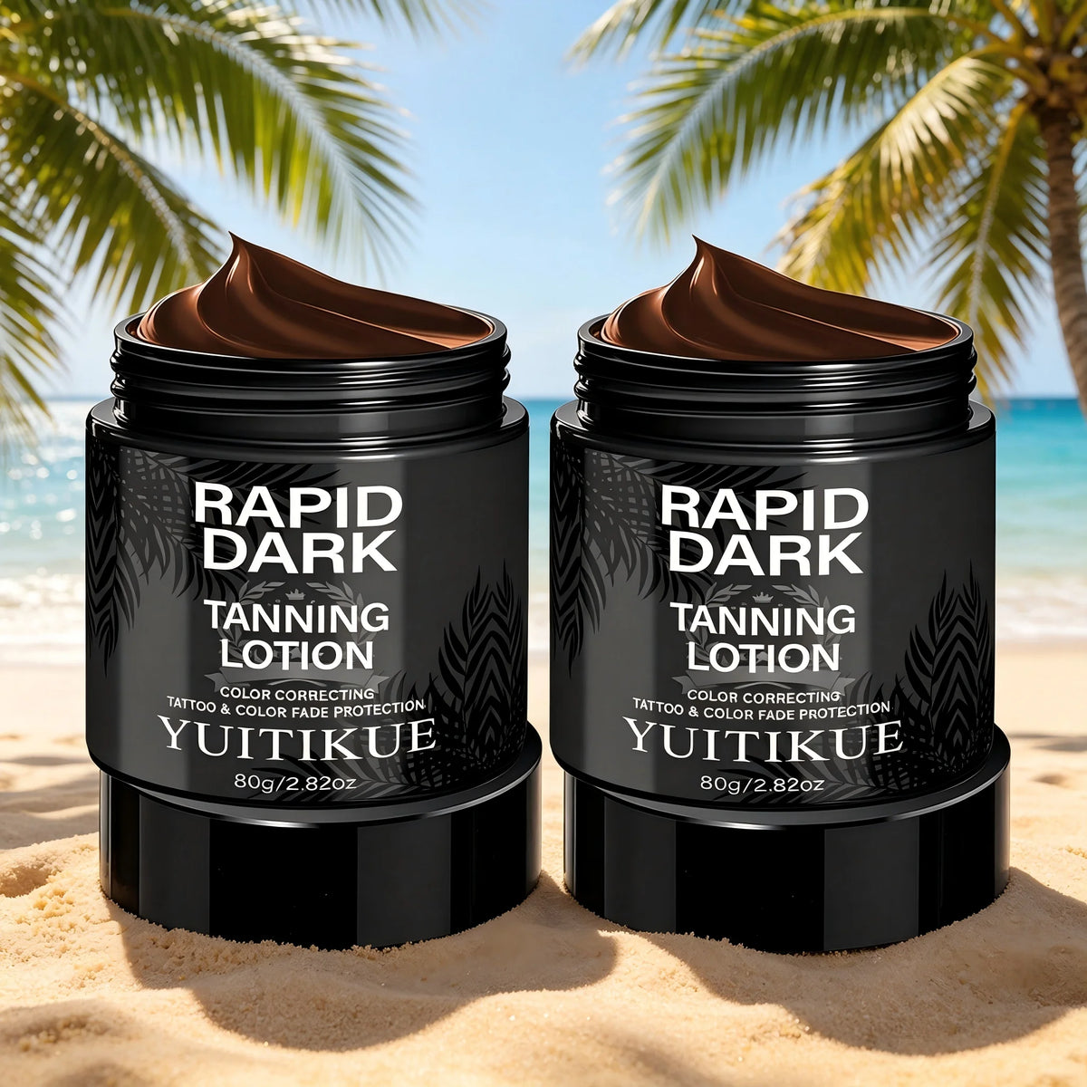 YUITIKUE Rapid Dark Tanning Lotion Bronzer and Tattoo Color Protector