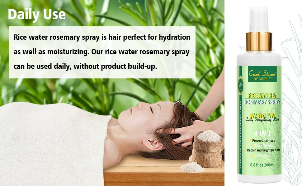 Goiple Rice Water and Rosemary Hair Spray with Biotin for Hair Growth - 10