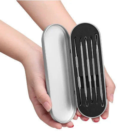 Professional Stainless Steel Blackhead and Pimple Extractor Tool Kit