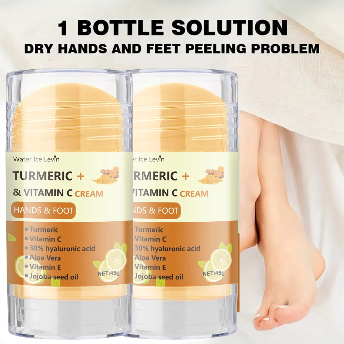 Turmeric and Vitamin C Hand and Foot Moisturizing Cream 45g
