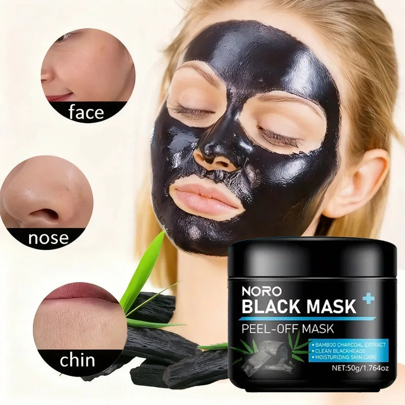 Noro Bamboo Charcoal Peel Off Facial Mask for Deep Pore Cleansing - 5