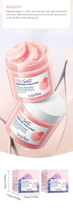 Sadoer Pink Himalayan Salt Body Scrub Exfoliating Pore Cleanser 240g