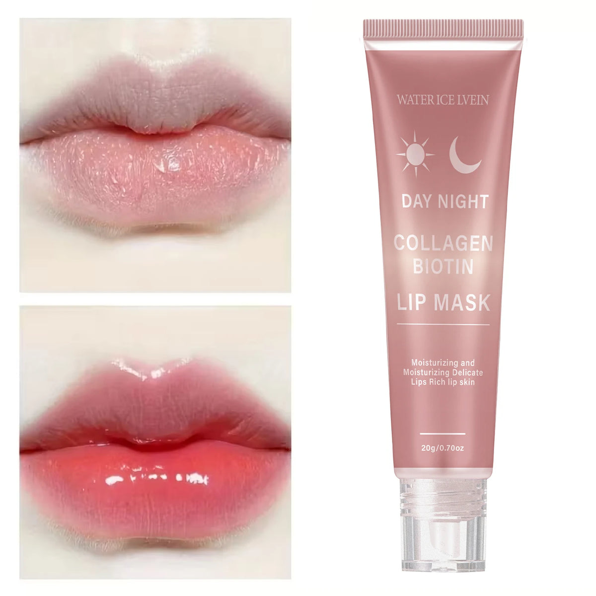 Collagen Biotin Lip Mask Hydrating Peptide Peel Off Lip Care Treatment